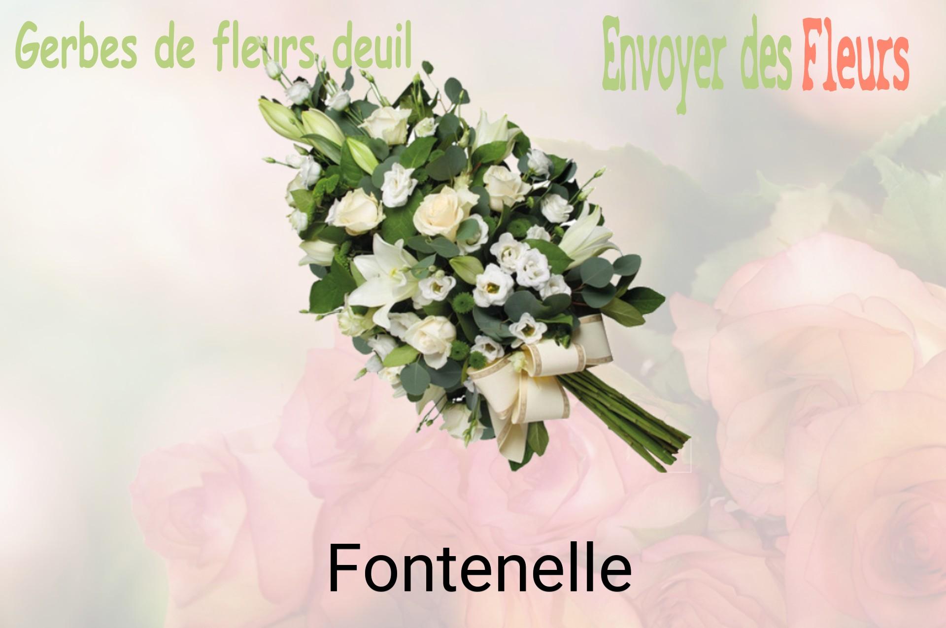 Gerbe de fleurs de deuil livrée à Fontenelle